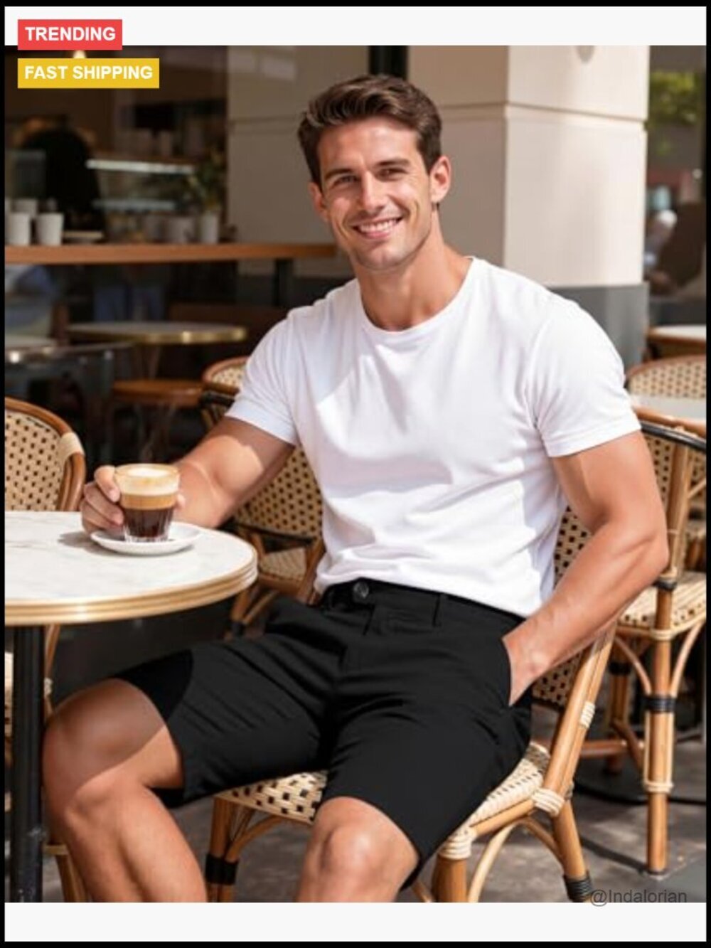 9" Stretch Lightweight Golf Shorts with Expandable Waist - Picture 6 of 7